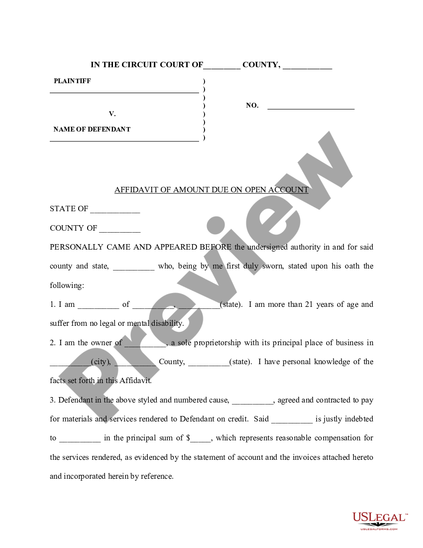 affidavit of truth template