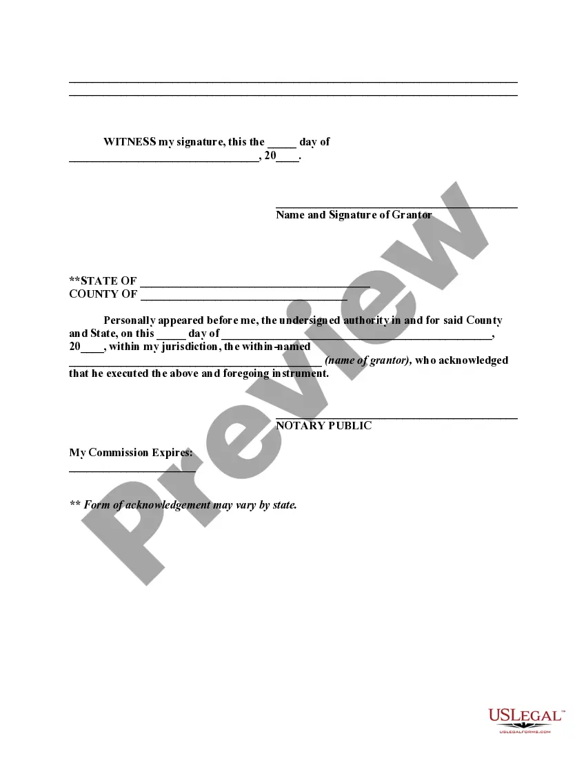 Get General Form for Deed Granting Easement Preview General Form for Deed Granting Easement