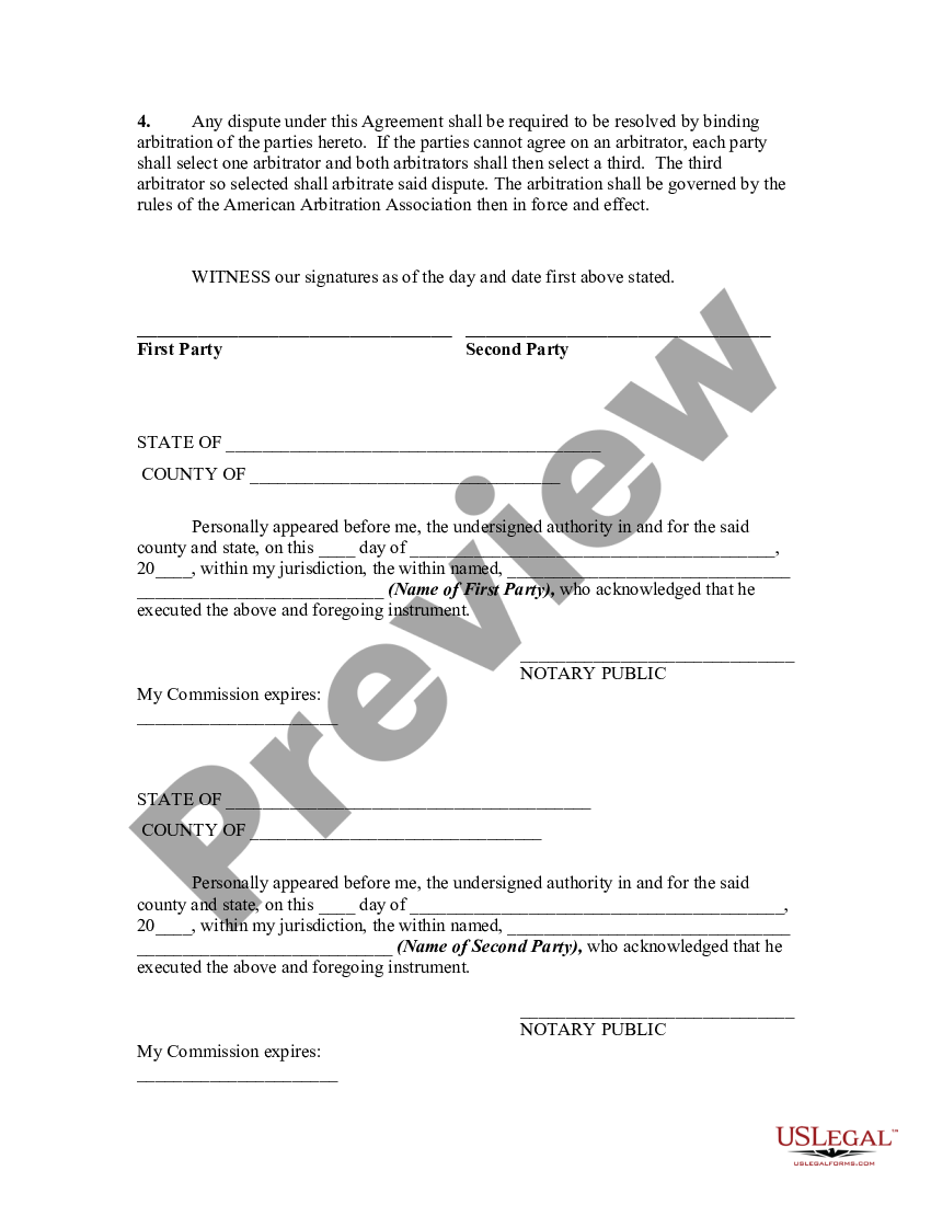 Agreement Settling a Dispute Between Adjoining Landowner Regarding ...