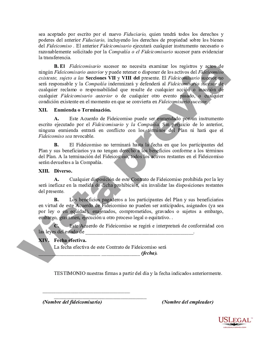 Preview Fideicomiso de compensación diferida no calificada para el beneficio de empleados ejecutivos: un fideicomiso de rabino