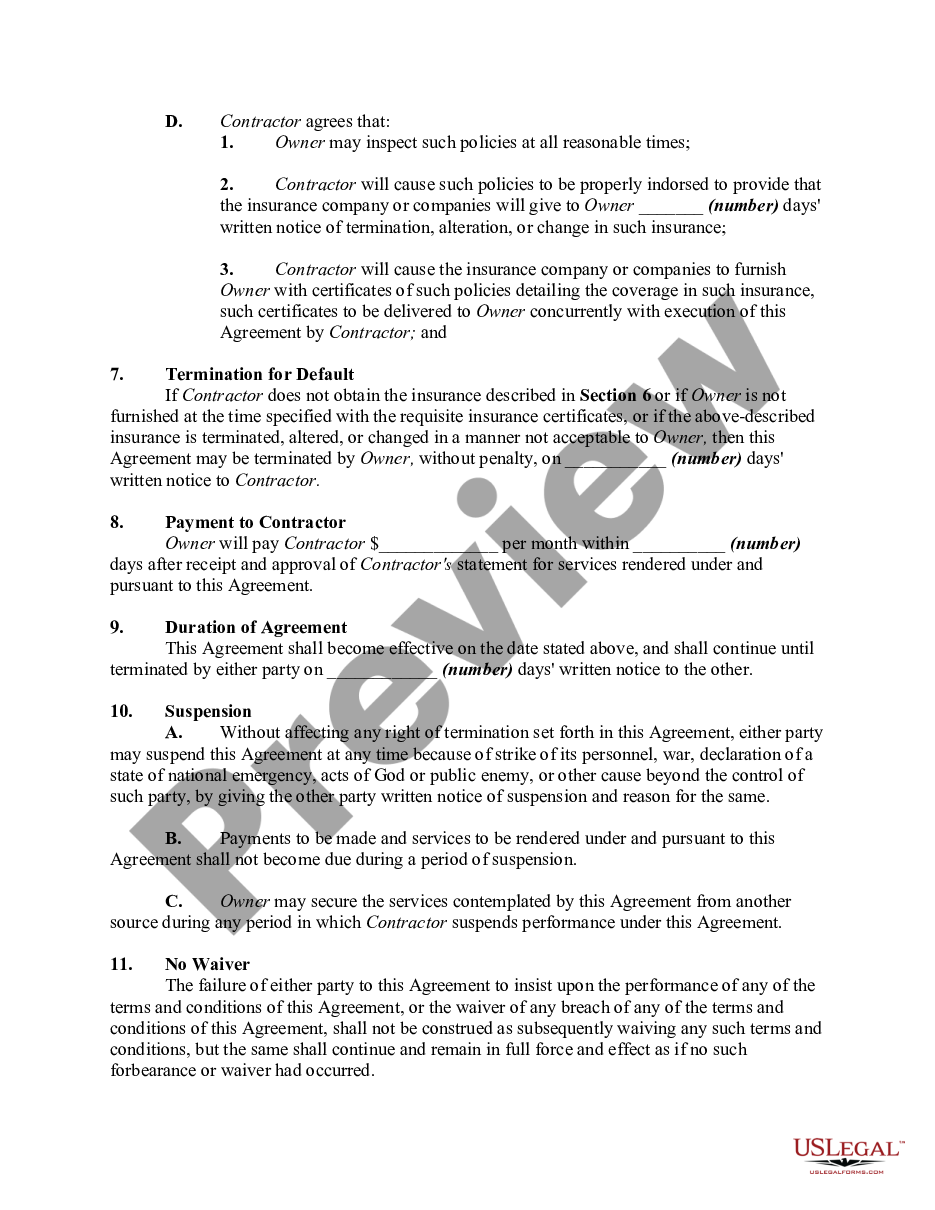 page 2 Building Maintenance Service Agreement preview