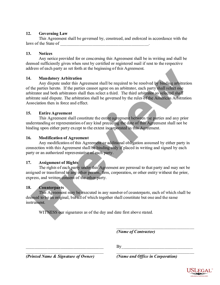page 3 Building Maintenance Service Agreement preview