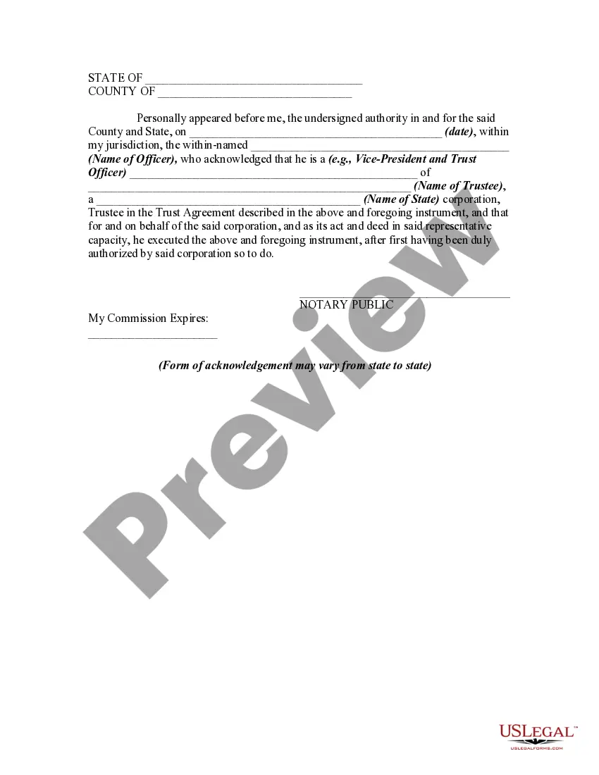 Get Amendment to Trust Agreement in Order to Add Property from Inter Vivos Trust and Consent of Trustee Preview Amendment to Trust Agreement in Order to Add Property from Inter Vivos Trust and Consent of Trustee