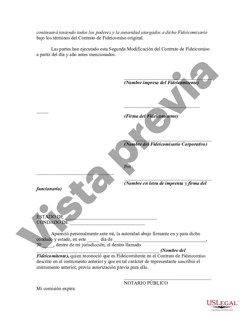 Preview Acuerdo para Extender la Duración o Plazo de un Fideicomiso