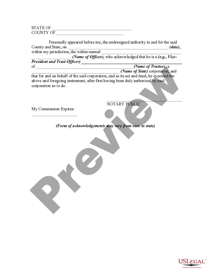 Preview Partial Revocation of Trust and Acknowledgment of Receipt of Notice of Partial Revocation by Trustee