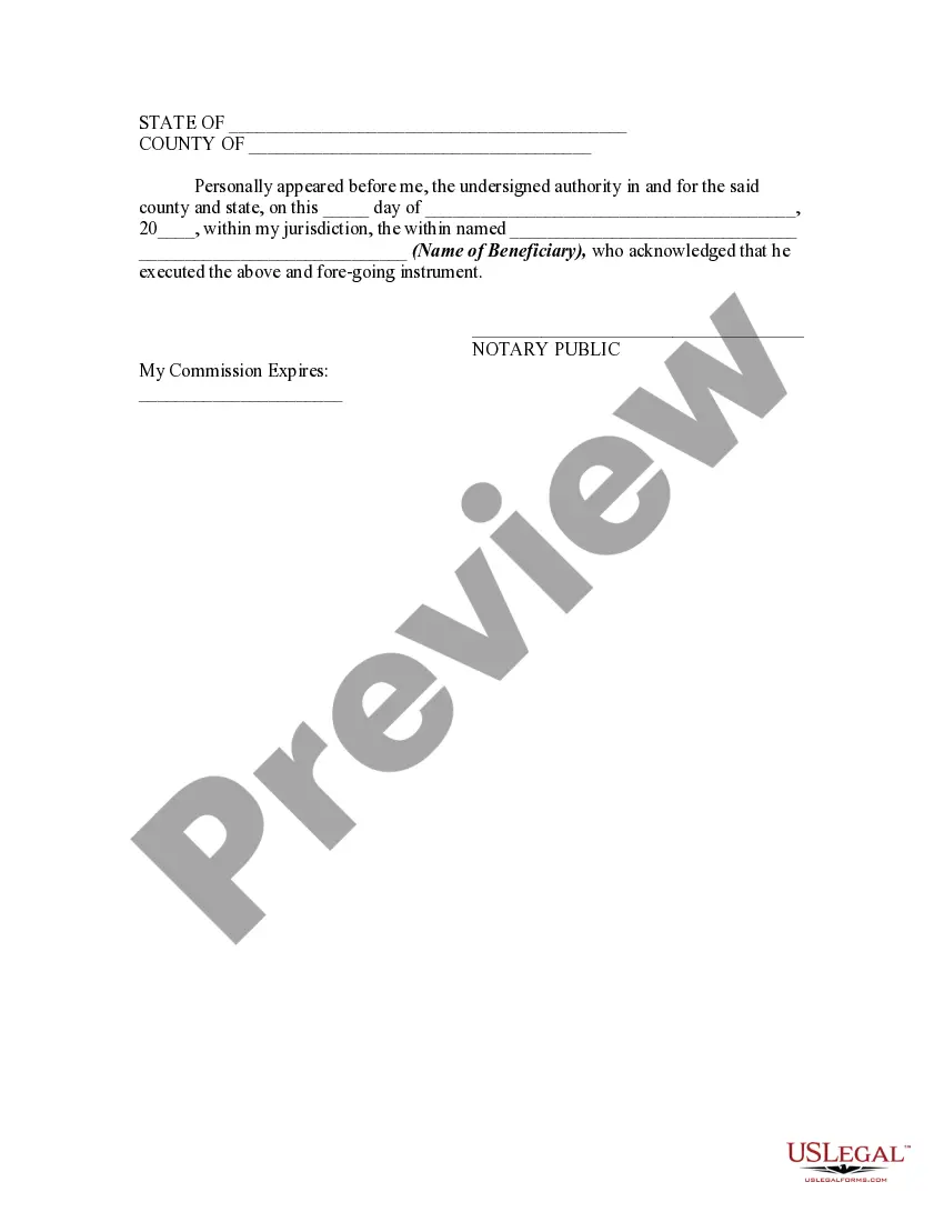 Get Termination of Trust By Trustee and Acknowledgment of Receipt of Trust Funds By Beneficiary Preview Termination of Trust By Trustee and Acknowledgment of Receipt of Trust Funds By Beneficiary