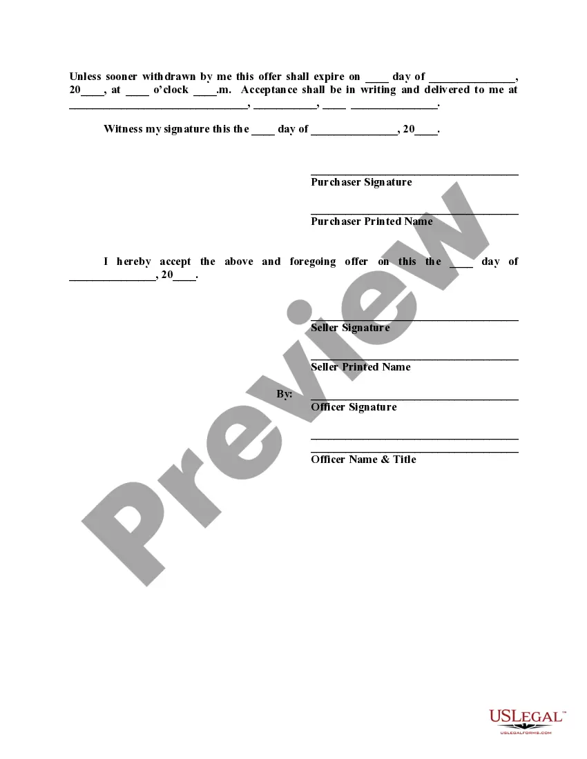 Get Offer to Purchase Vacant Unimproved Land Preview Offer to Purchase Vacant Unimproved Land