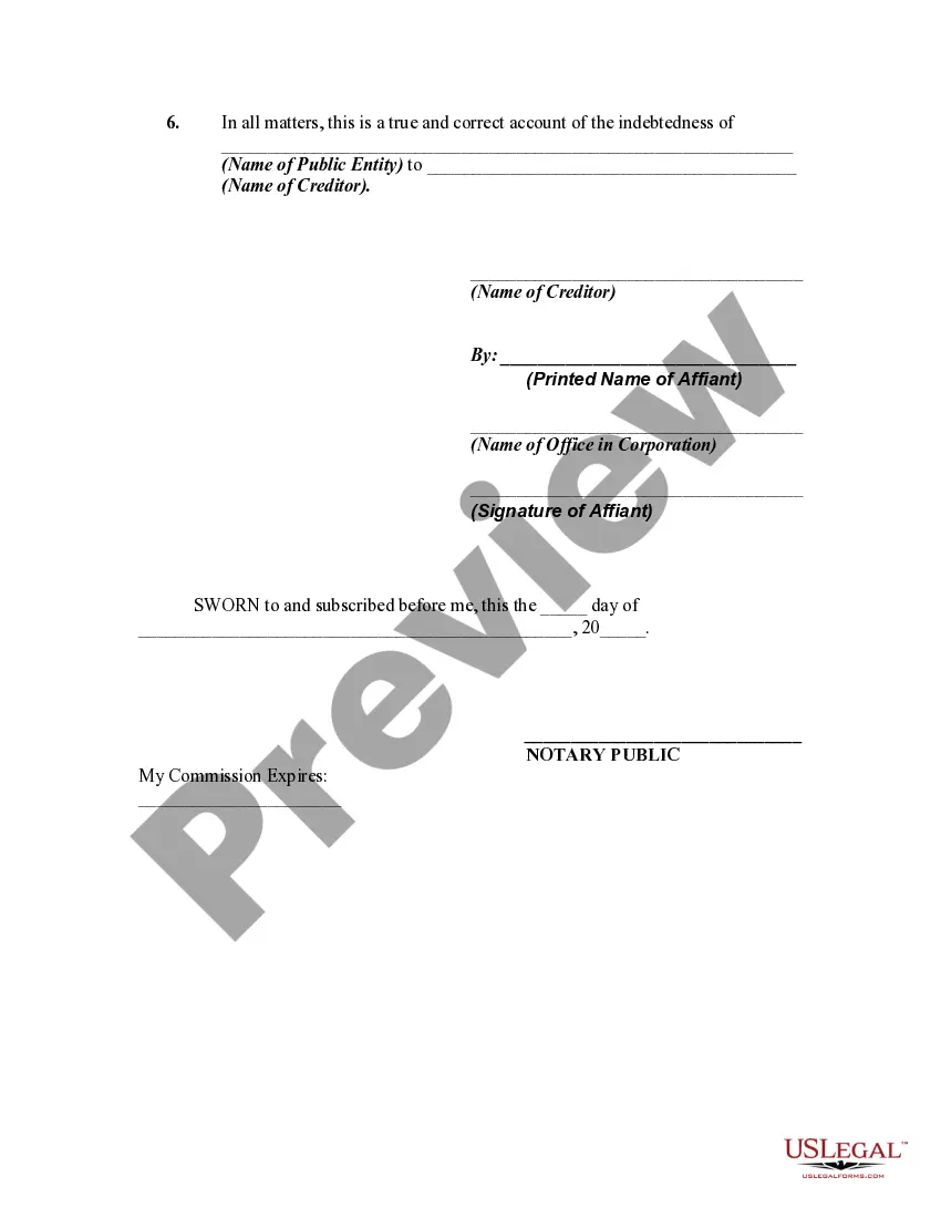 Get Verification of an Account for Services and Supplies to a Public Entity Preview Verification of an Account for Services and Supplies to a Public Entity