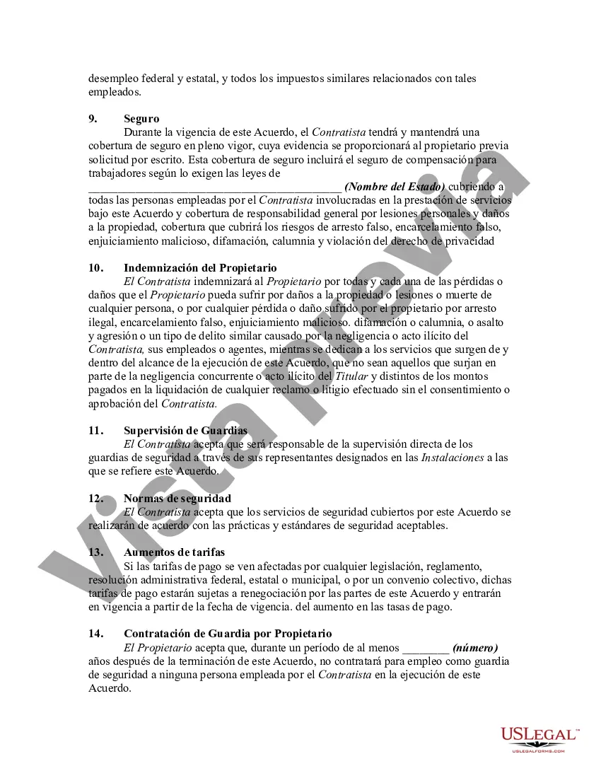 Preview Acuerdo de servicios de seguridad de edificios