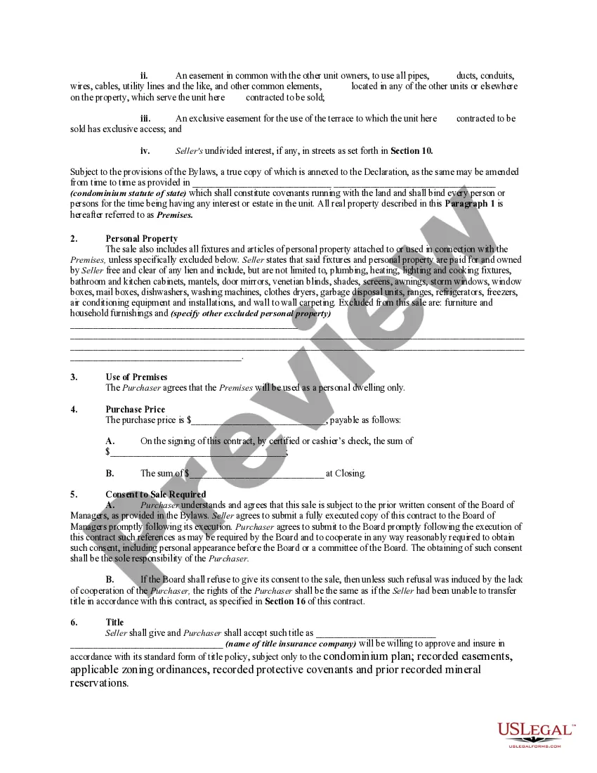 Get Agreement for the Sale and Purchase of a Condominium Unit Preview Agreement for the Sale and Purchase of a Condominium Unit