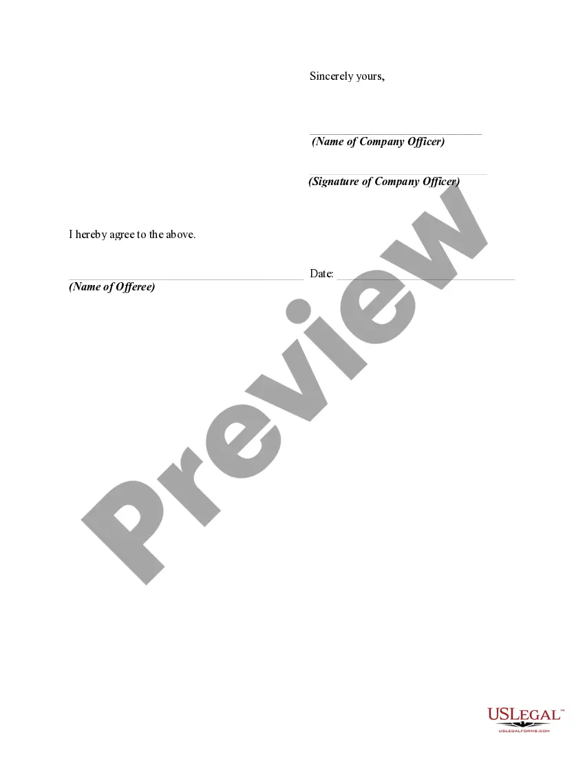 Preview Confidential Job Offer to Executive