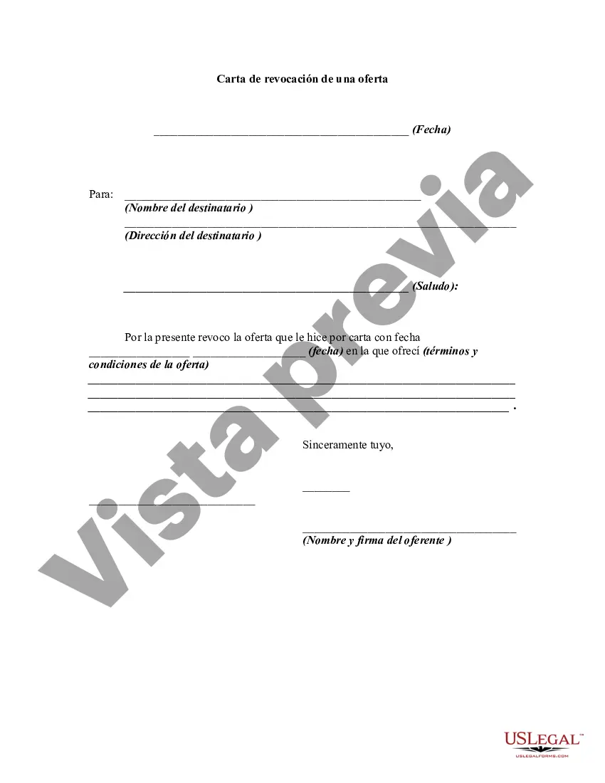 Preview Carta de revocación de una oferta