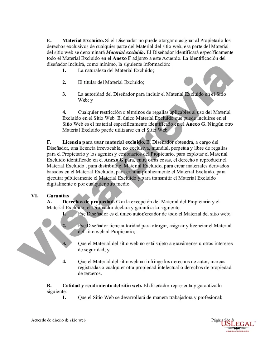 Preview Acuerdo de diseño de sitio web