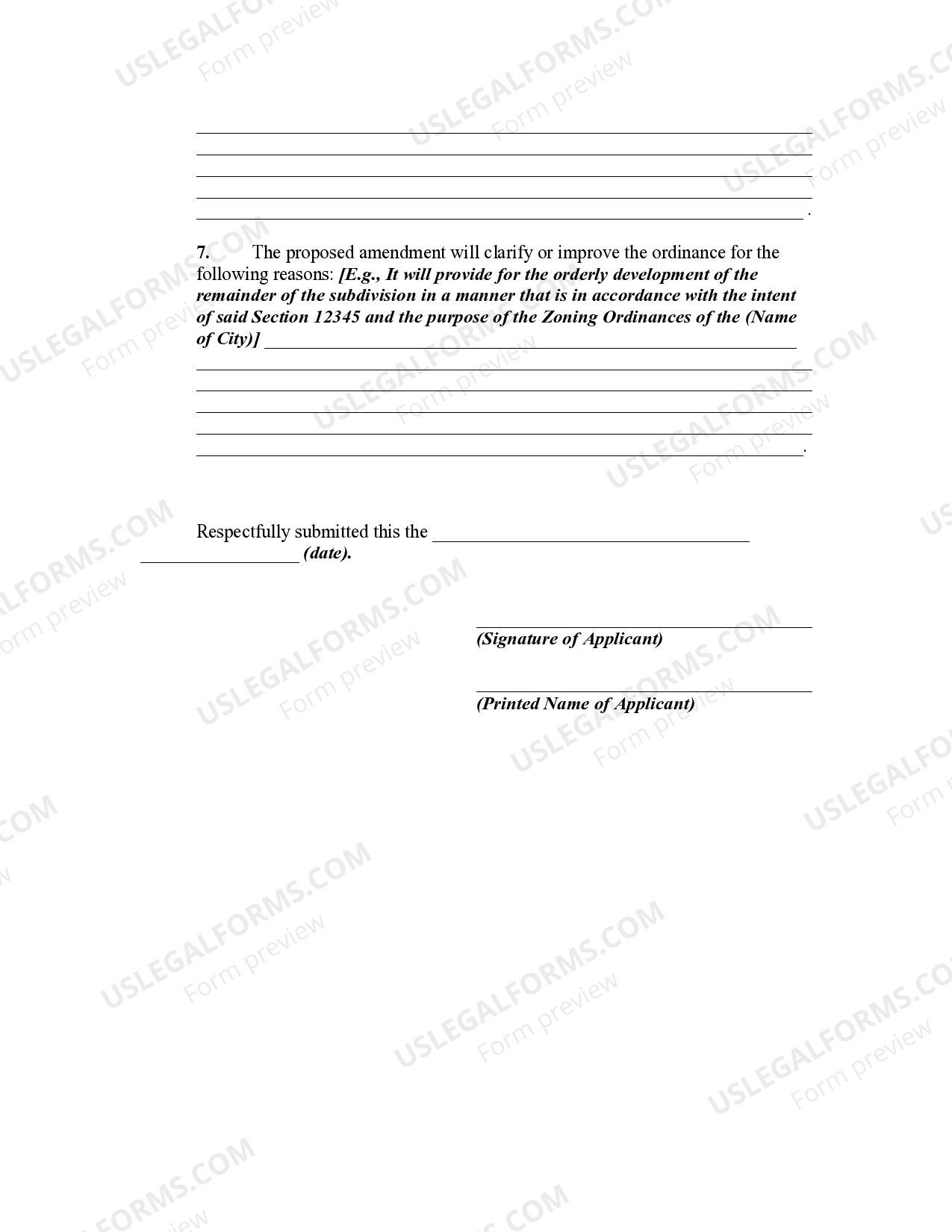 Application to a Zoning Board for Variance From Zoning Restriction