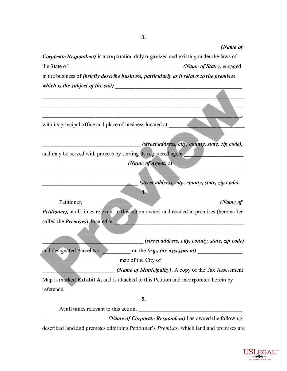 page 1 Petition by Adjoining Property Owner to Enjoin Violation of Zoning Ordinance preview