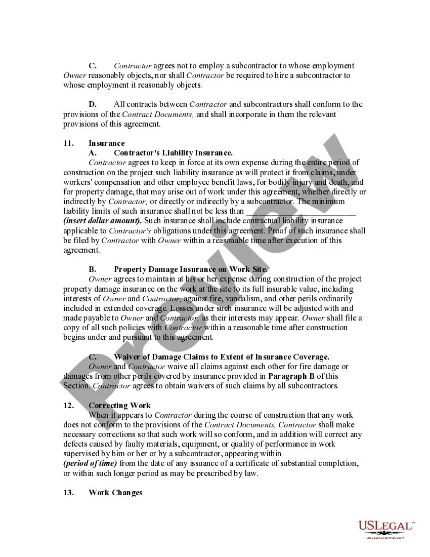 Get Time and Material Building and Construction Contract - Owner to Supply Materials Preview Time and Material Building and Construction Contract - Owner to Supply Materials