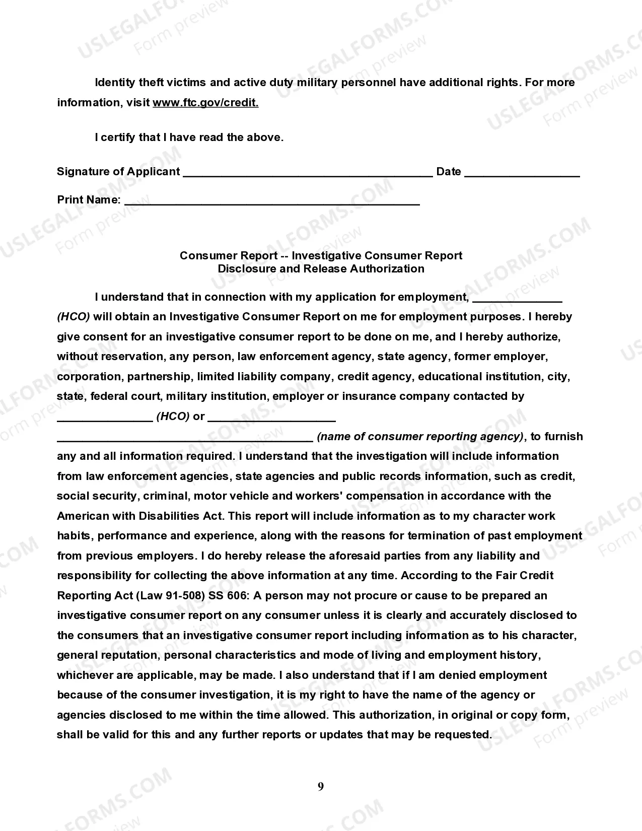 Preview Employment Application for a Health Care Organization