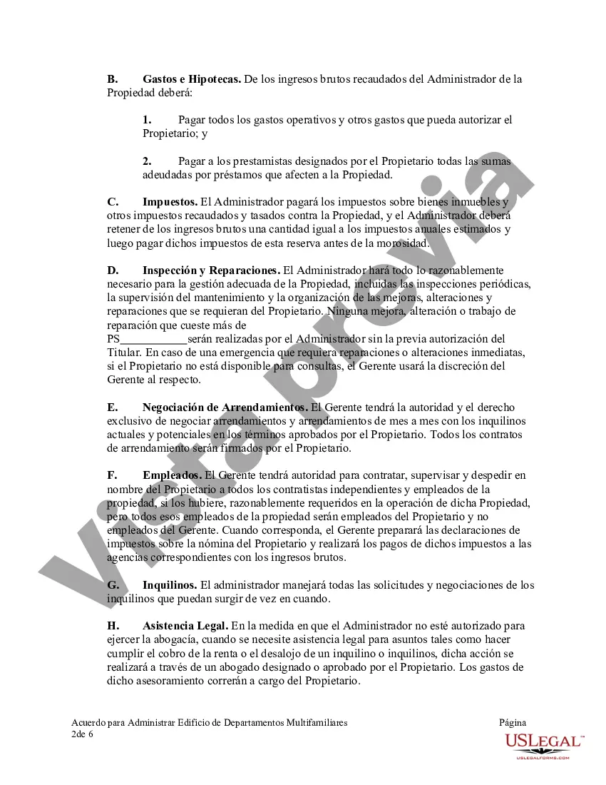Preview Contrato de Gestión de Edificio de Viviendas Multifamiliares