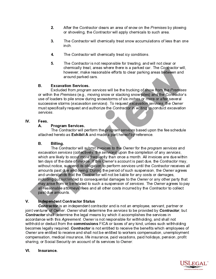 Get Snow and Ice Management Services Agreement Preview Snow and Ice Management Services Agreement