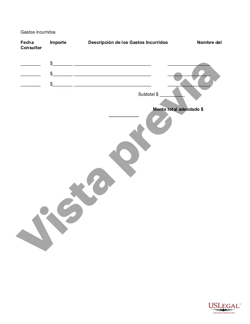 Preview Factura detallada del consultor