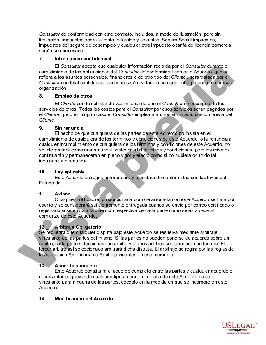 Preview Acuerdo de Prestación de Servicios de Consultoría para Proyectos de Salud - Consultor de Marketing por Cuenta Propia