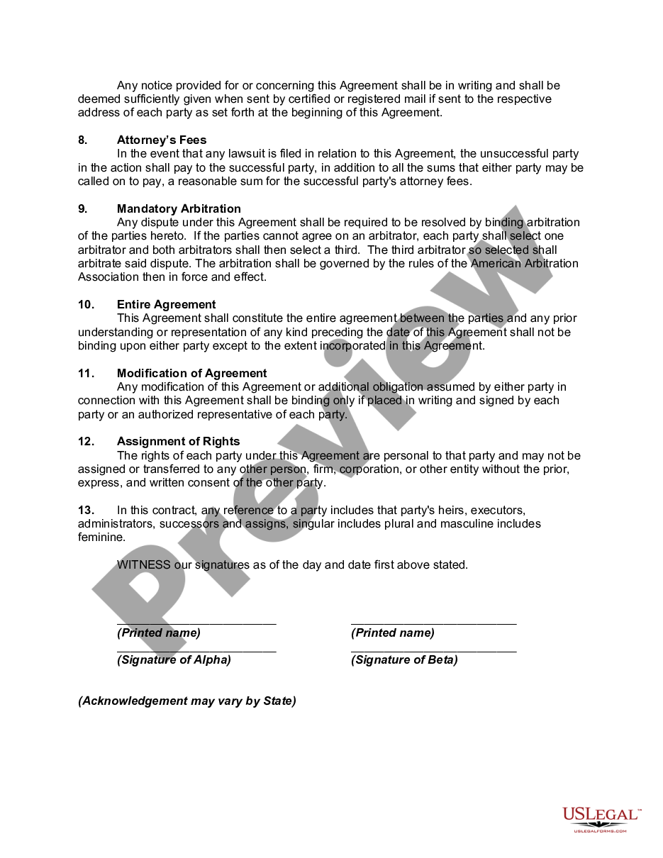 page 1 Contract or Agreement to Make Exchange or Barter of Real Property for Business and Personal Property preview
