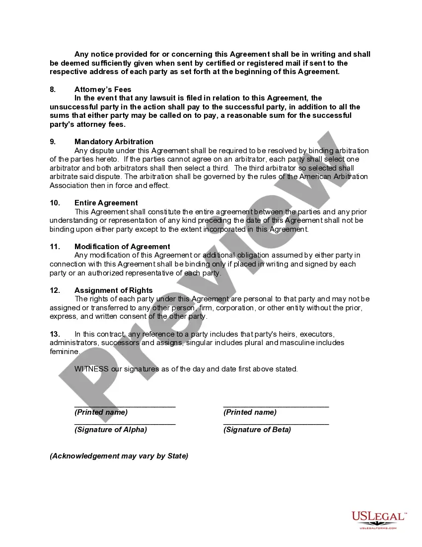 Get Contract or Agreement to Make Exchange or Barter of Real Property for Business and Personal Property Preview Contract or Agreement to Make Exchange or Barter of Real Property for Business and Personal Property