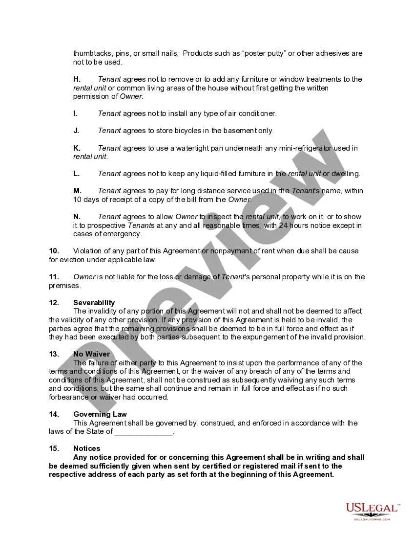 Get Rental Lease Agreement for a Room Preview Rental Lease Agreement for a Room