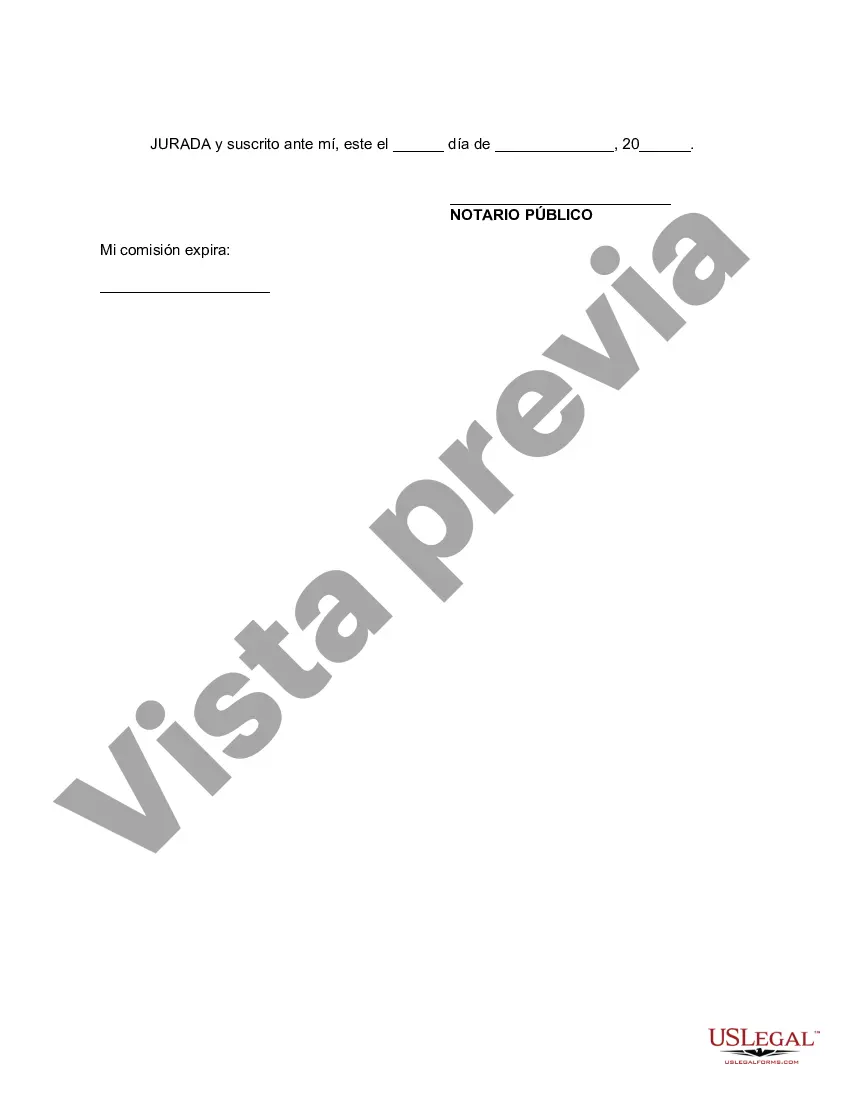 Preview Declaración jurada de venta por ejecución hipotecaria