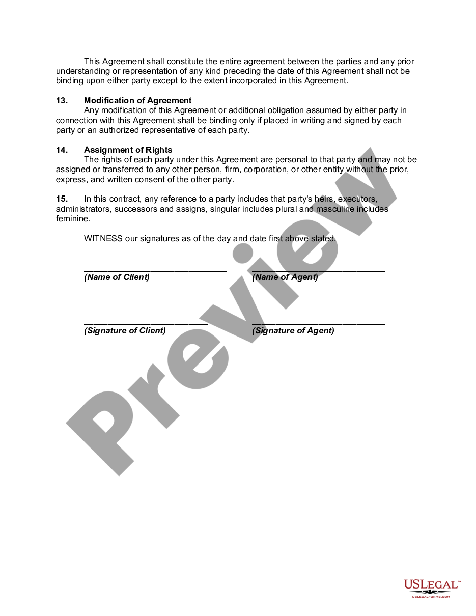 page 2 Representation Agreement between Agent and Professional Rodeo Cowboy regarding Procurement by Agent of Endorsements and Paid Appearances for Cowboy preview