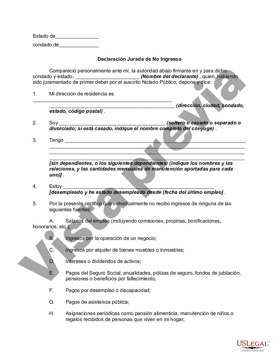 Declaración Jurada O Comprobante De No Ingresos Desempleado Como Hacer Una Carta De Ingresos 6397