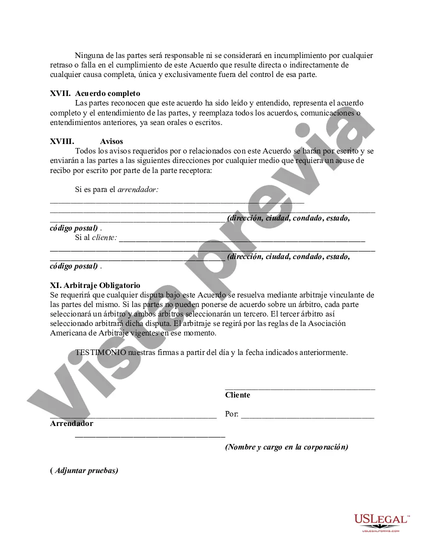 Preview Arrendamiento exclusivo de software de computadora con acuerdo de licencia