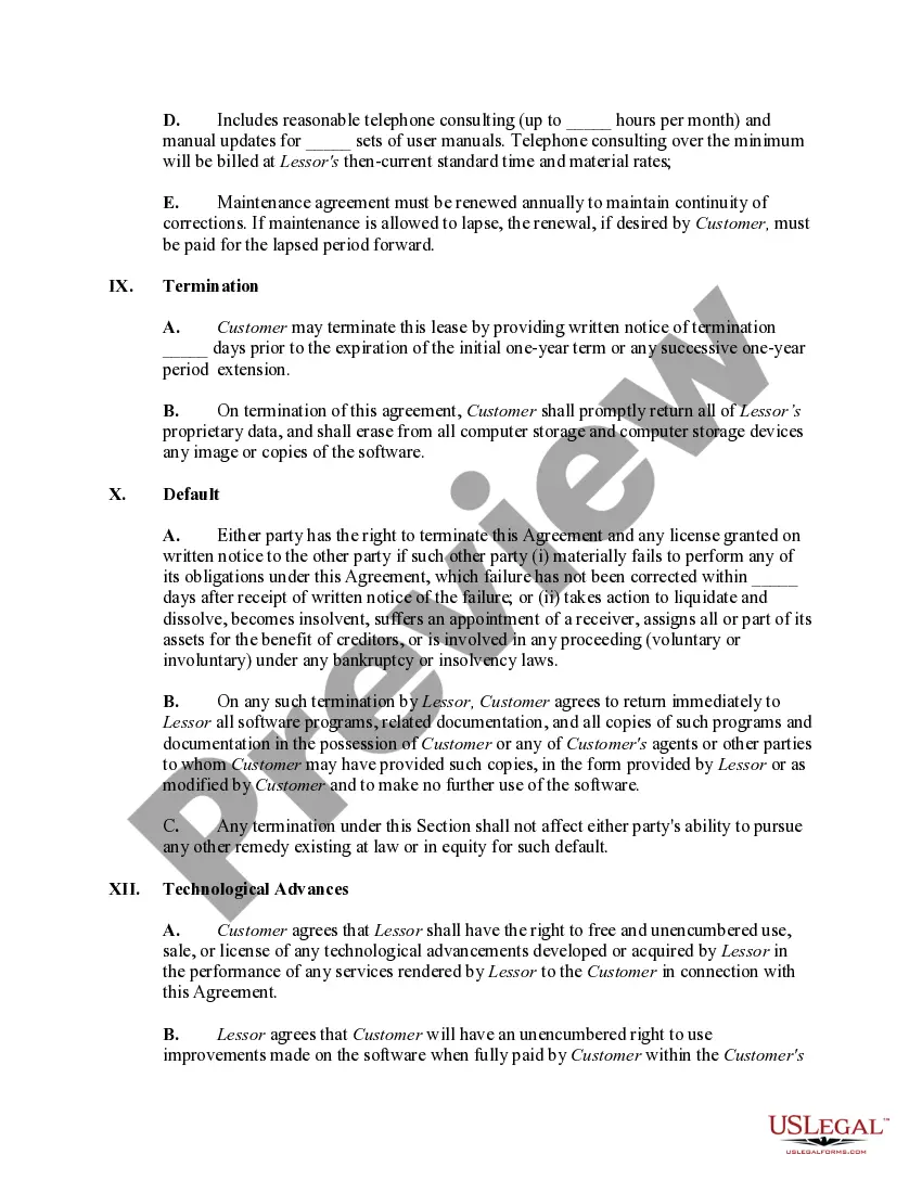 Get Exclusive Computer Software Lease with License Agreement Preview Exclusive Computer Software Lease with License Agreement