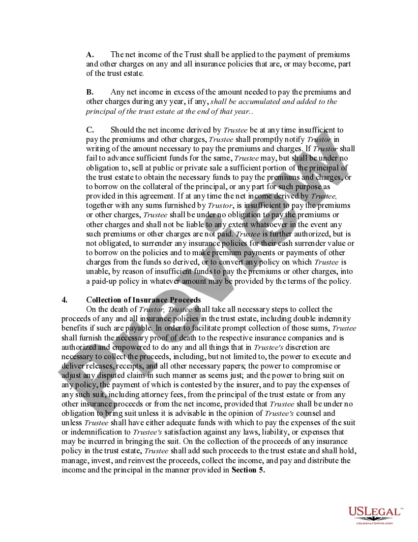 Preview Irrevocable Trust Funded by Life Insurance