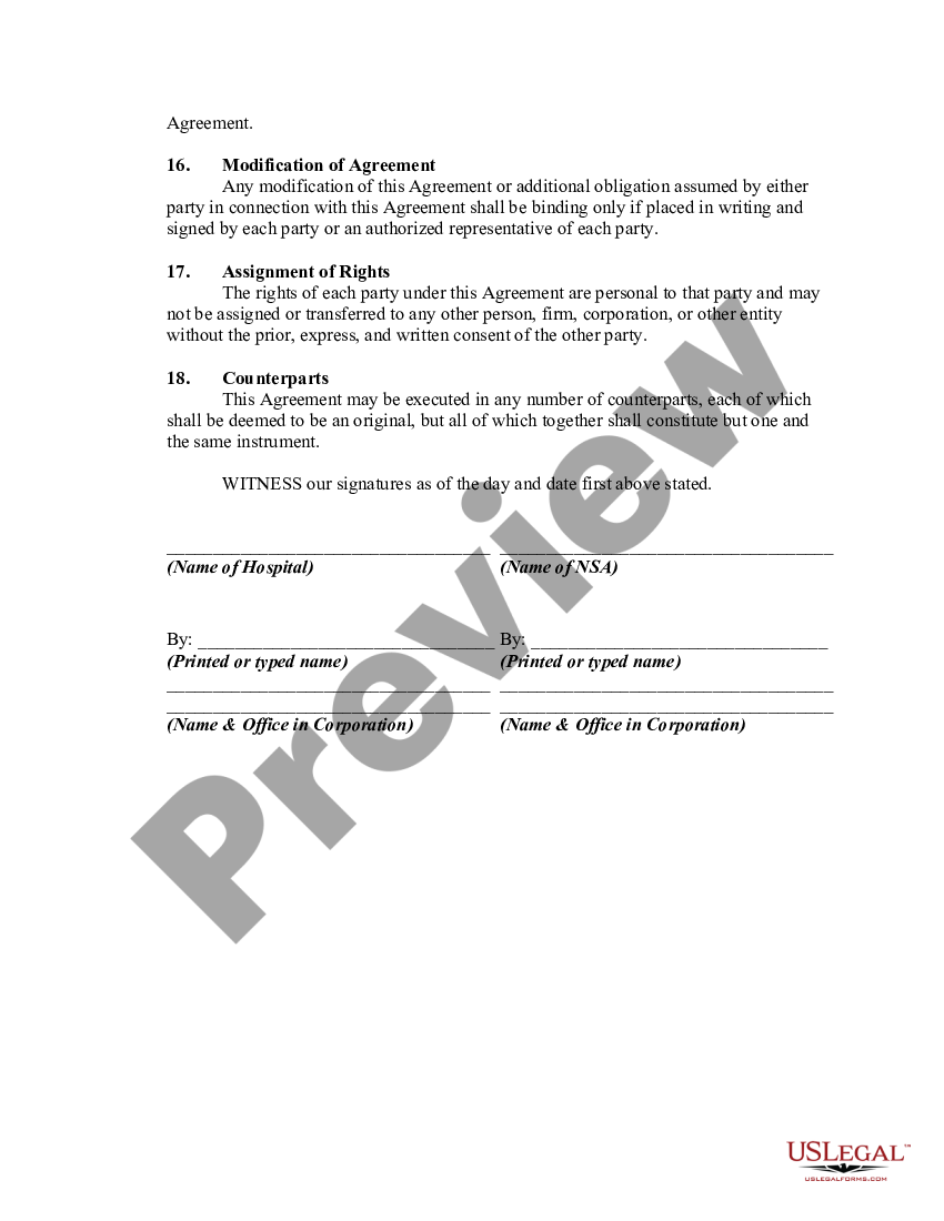 Agreement Between Hospital And Nurse Staffing Agency Healthcare   5 