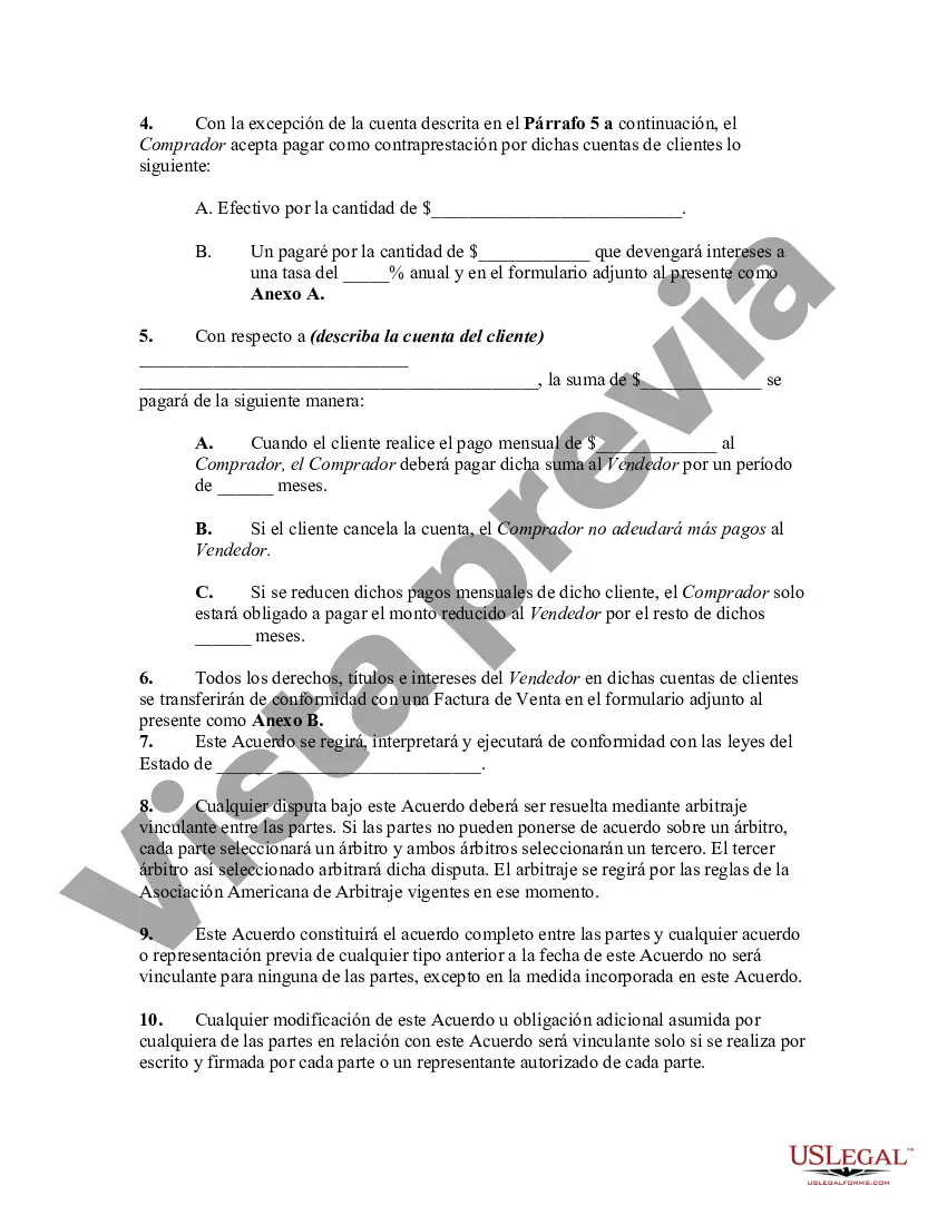 Preview Acuerdo para vender y comprar cuentas de clientes