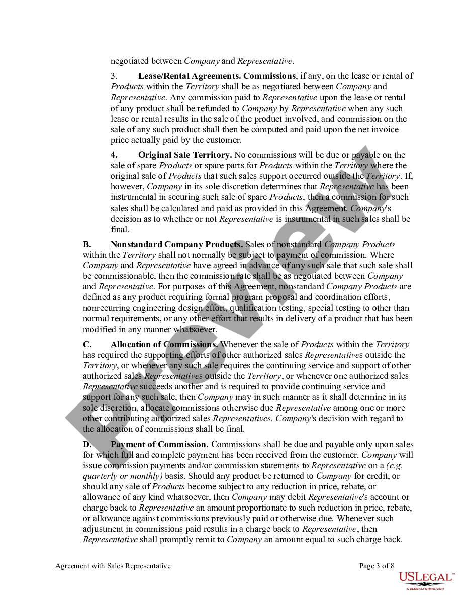 page 2 Agreement with Sales Representative preview