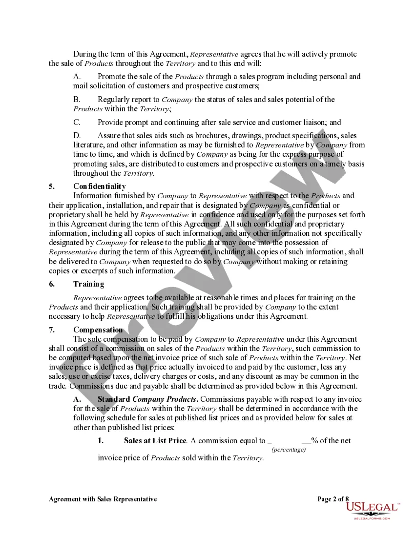 Get Agreement with Sales Representative Preview Agreement with Sales Representative