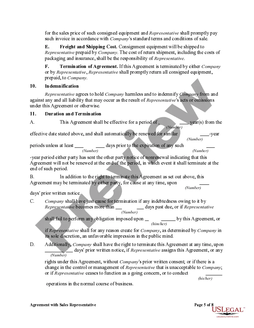 Get Agreement with Sales Representative Preview Agreement with Sales Representative
