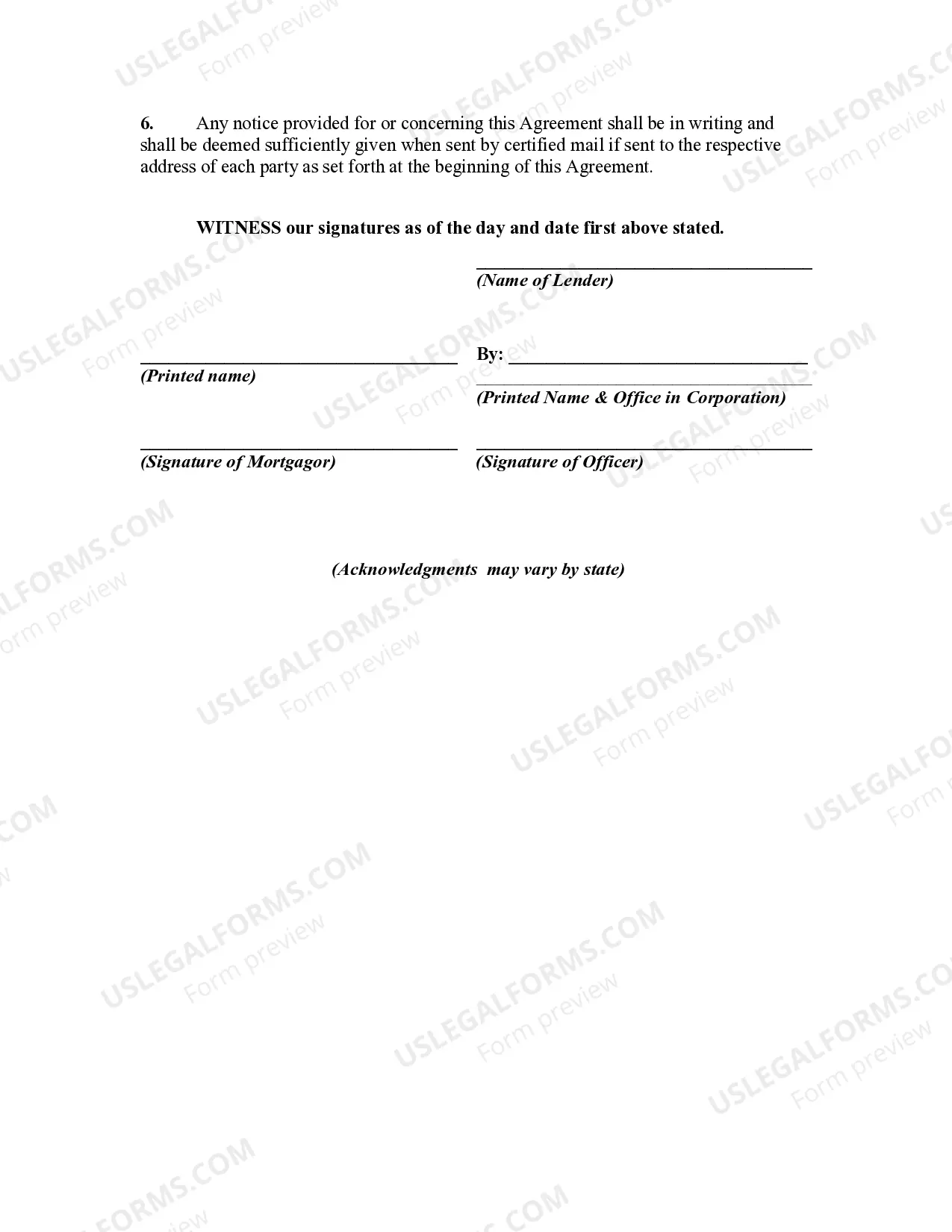 Preview Mortgage Loan Extension Agreement as to Maturity Date and Increase in Interest Rate