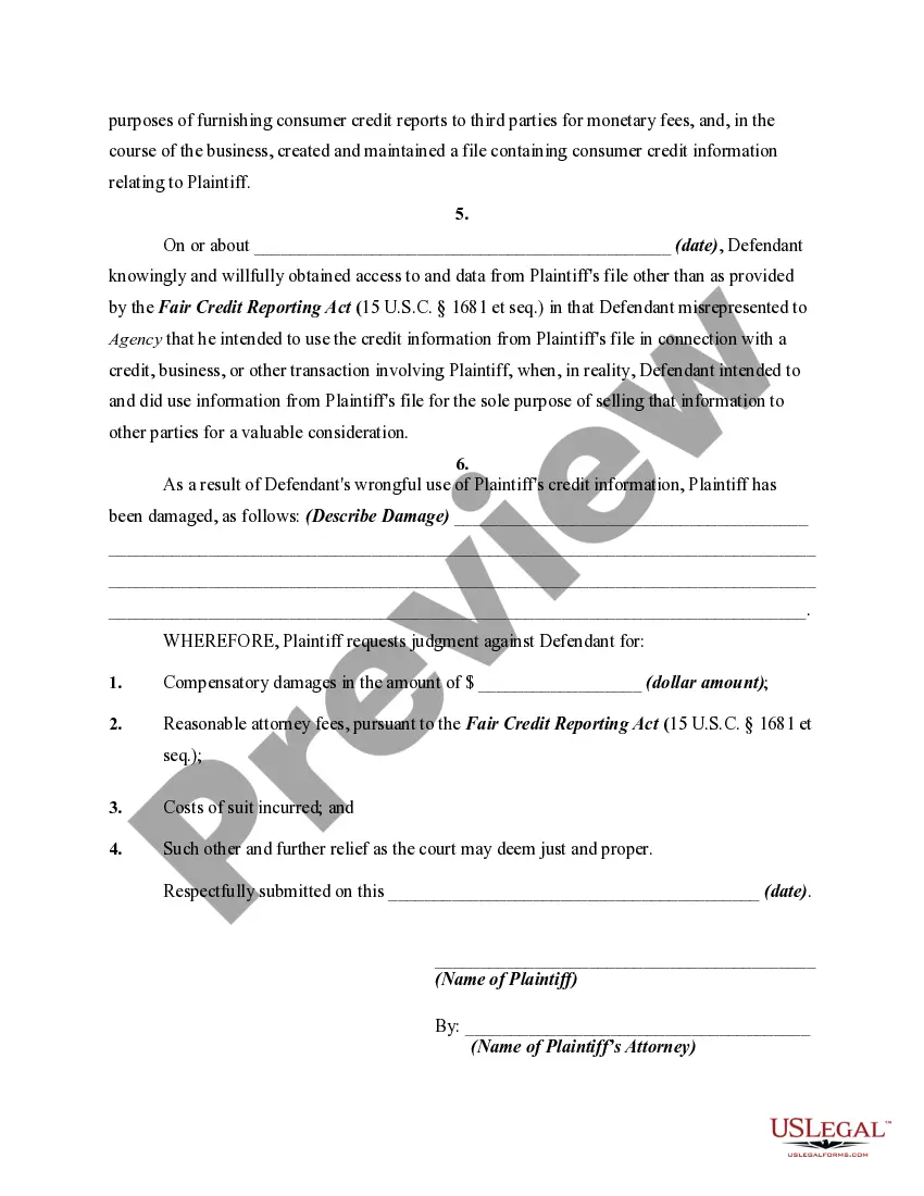 Get Complaint by Consumer against Wrongful User of Credit Information Preview Complaint by Consumer against Wrongful User of Credit Information