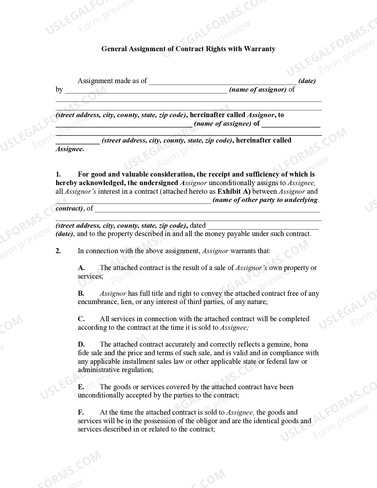 Assignment of contract picture