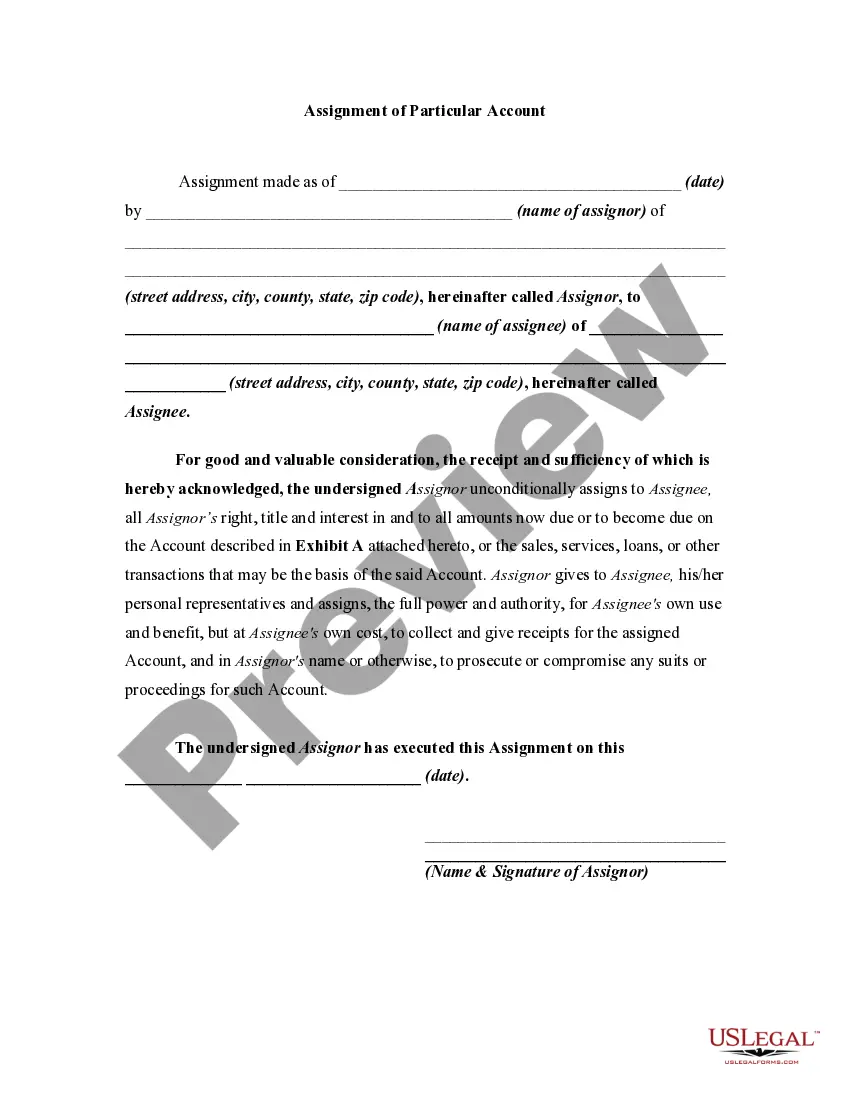 Get Assignment of Particular Account Preview Assignment of Particular Account