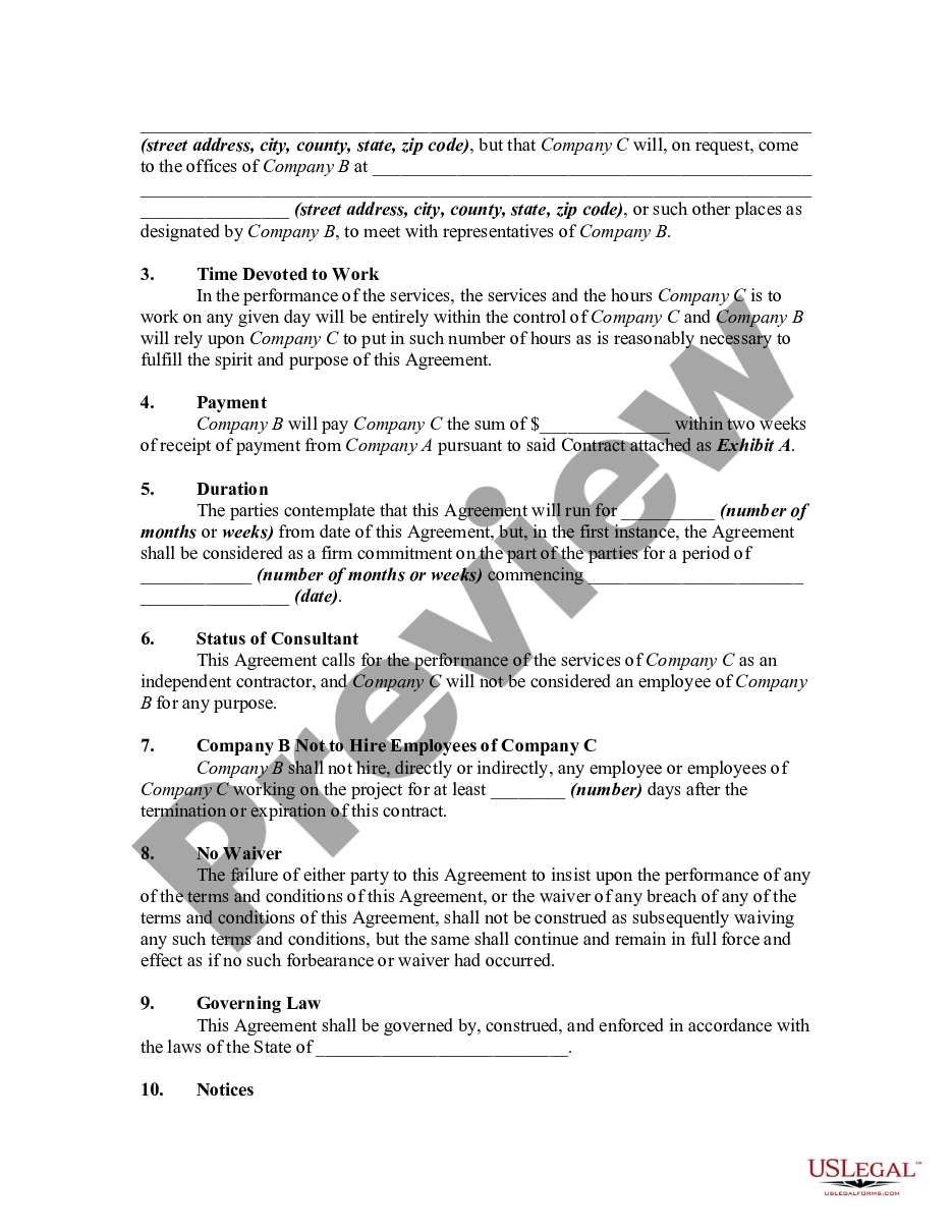 page 1 Contract Between Consultant and Advertising Agency preview