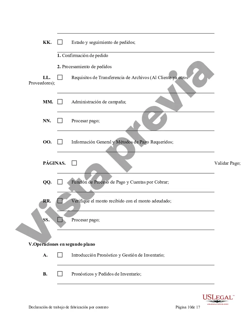 Preview Declaración de trabajo de fabricación por contrato