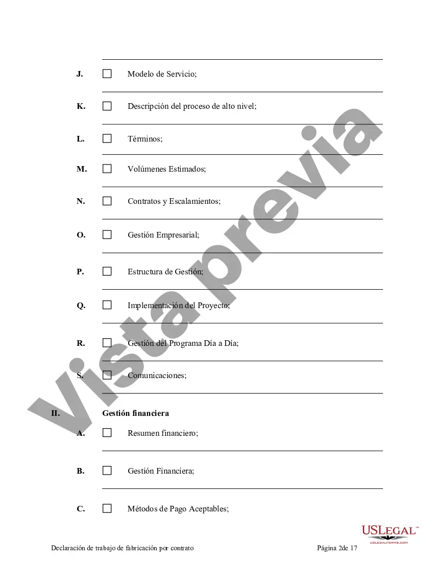 Preview Declaración de trabajo de fabricación por contrato