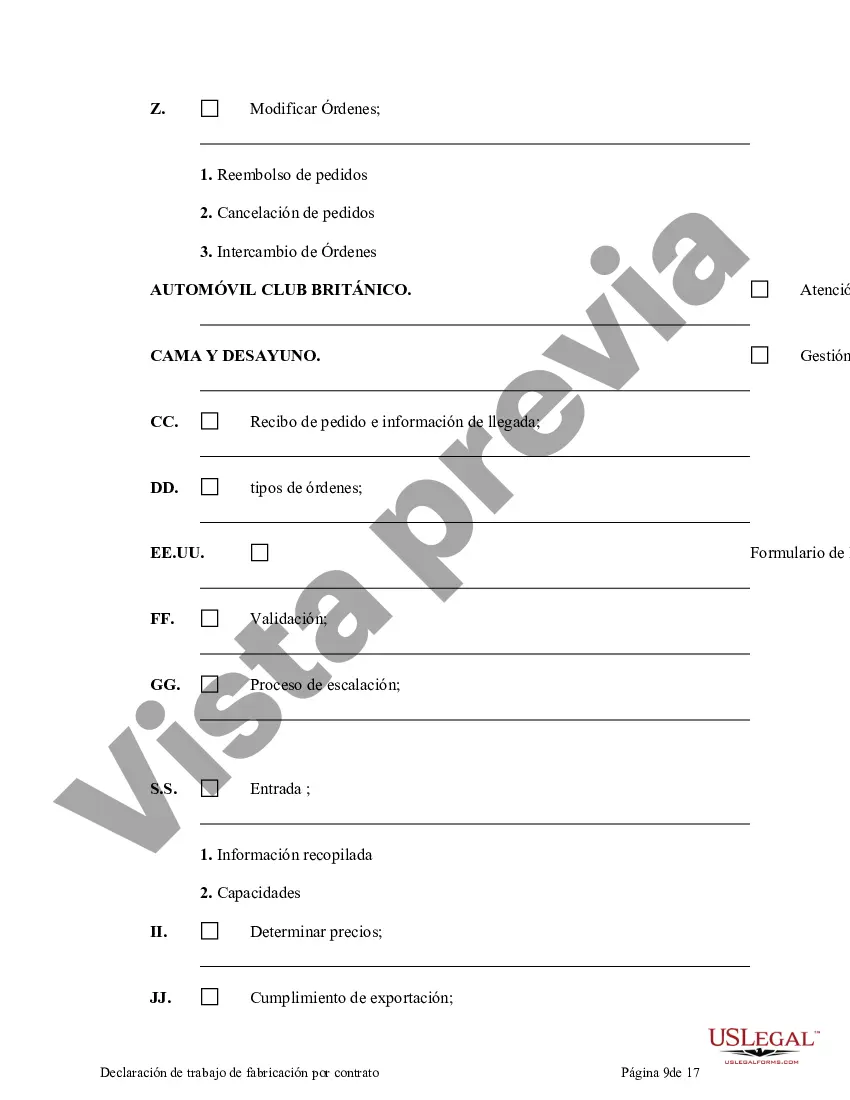 Preview Declaración de trabajo de fabricación por contrato
