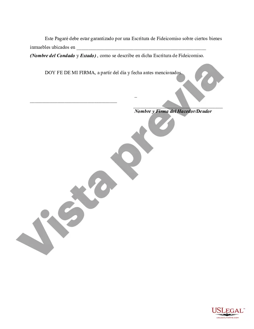 Preview Pagaré sin pago vencido hasta el vencimiento e interés para capitalizar anualmente