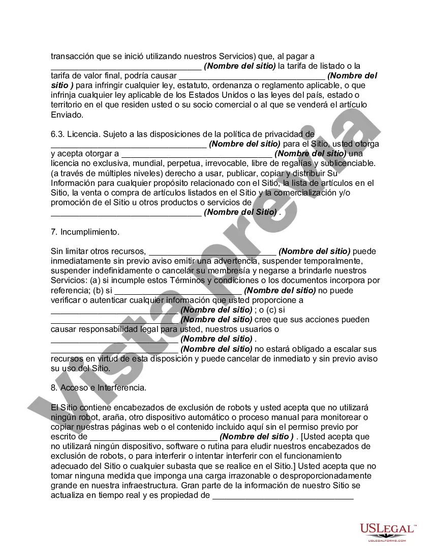 Get Acuerdo de usuario de suscripción al sitio web para el sitio web de compras y subastas en línea Preview Acuerdo de usuario de suscripción al sitio web para el sitio web de compras y subastas en línea