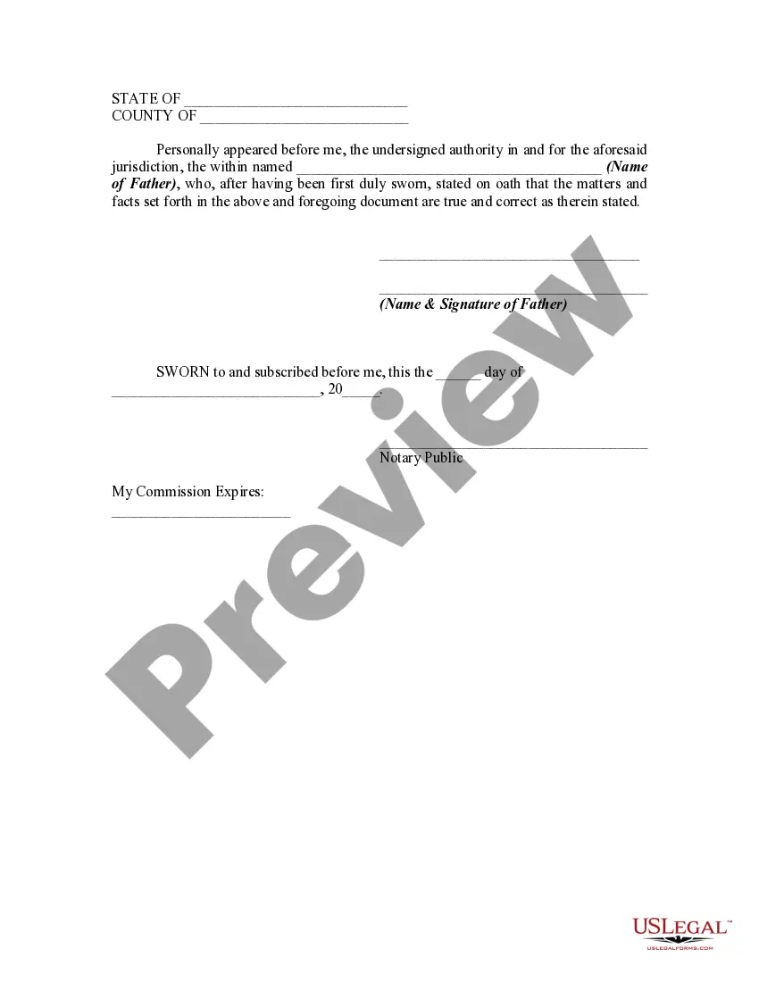 Preview Voluntary Acknowledgment of Parentage By Mother and Father